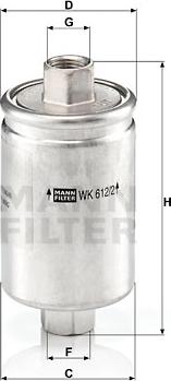 Mann-Filter WK 612/2 - Degvielas filtrs www.autospares.lv