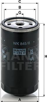 Mann-Filter WK 845/6 - Degvielas filtrs www.autospares.lv