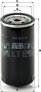 Mann-Filter WK 845/8 - Degvielas filtrs www.autospares.lv