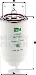 Mann-Filter WK 842/6 - Degvielas filtrs www.autospares.lv