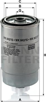 Mann-Filter WK 842/15 - Degvielas filtrs www.autospares.lv
