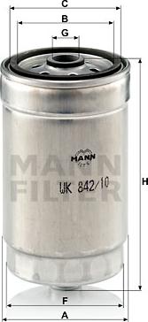 Mann-Filter WK 842/10 - Degvielas filtrs www.autospares.lv