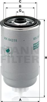 Mann-Filter WK 842/11 - Degvielas filtrs www.autospares.lv