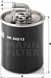 Mann-Filter WK 842/13 - Degvielas filtrs www.autospares.lv