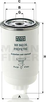Mann-Filter WK 842/26 - Degvielas filtrs www.autospares.lv