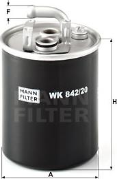 Mann-Filter WK 842/20 - Degvielas filtrs www.autospares.lv