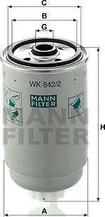 Mann-Filter WK 842/2 - Degvielas filtrs www.autospares.lv