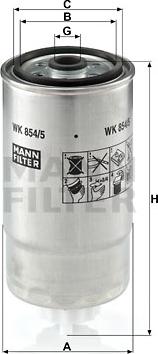Mann-Filter WK 854/5 - Degvielas filtrs www.autospares.lv