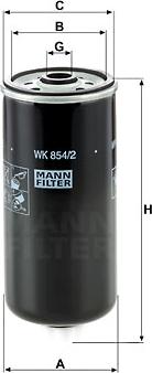 Mann-Filter WK 854/2 - Degvielas filtrs www.autospares.lv