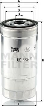 Mann-Filter WK 853/14 - Degvielas filtrs www.autospares.lv
