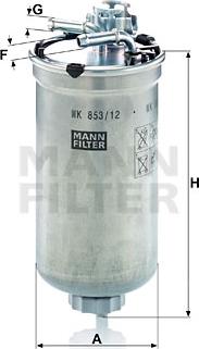 Mann-Filter WK 853/12 - Degvielas filtrs www.autospares.lv