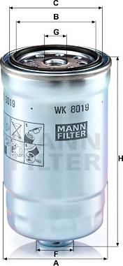 Mann-Filter WK 8019 - Degvielas filtrs www.autospares.lv