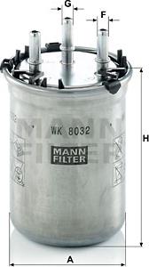 Mann-Filter WK 8032 - Degvielas filtrs www.autospares.lv