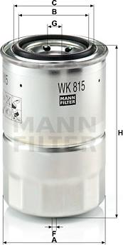 Mann-Filter WK 815 x - Degvielas filtrs www.autospares.lv