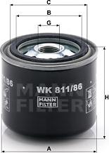 Mann-Filter WK 811/86 - Degvielas filtrs www.autospares.lv
