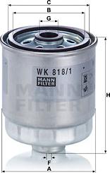 Mann-Filter WK 818/1 - Degvielas filtrs www.autospares.lv