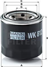 Mann-Filter WK 812 - Degvielas filtrs www.autospares.lv