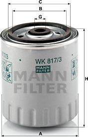 Mann-Filter WK 817/3 x - Degvielas filtrs www.autospares.lv