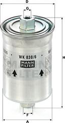 Mann-Filter WK 830/6 x - Degvielas filtrs www.autospares.lv