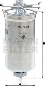 Mann-Filter WK 829/1 x - Degvielas filtrs www.autospares.lv