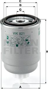 Mann-Filter WK 821 - Degvielas filtrs www.autospares.lv