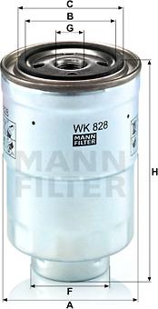 Mann-Filter WK 828 x - Degvielas filtrs www.autospares.lv