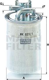 Mann-Filter WK 823/1 - Degvielas filtrs www.autospares.lv