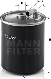 Mann-Filter WK 822/1 - Degvielas filtrs www.autospares.lv