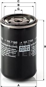 Mann-Filter WK 719/6 - Degvielas filtrs www.autospares.lv
