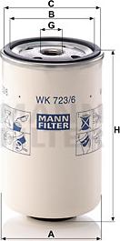 Mann-Filter WK 723/6 - Degvielas filtrs www.autospares.lv