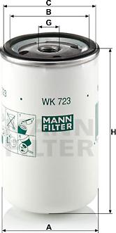 Mann-Filter WK 723 - Degvielas filtrs www.autospares.lv