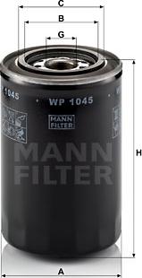 Mann-Filter WP 1045 - Eļļas filtrs www.autospares.lv