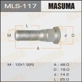 MASUMA MLS117 - Riteņa stiprināšanas skrūve www.autospares.lv