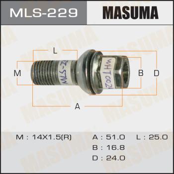 MASUMA MLS-229 - Riteņa stiprināšanas skrūve www.autospares.lv