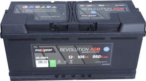 Maxgear 85-0054 - Startera akumulatoru baterija www.autospares.lv