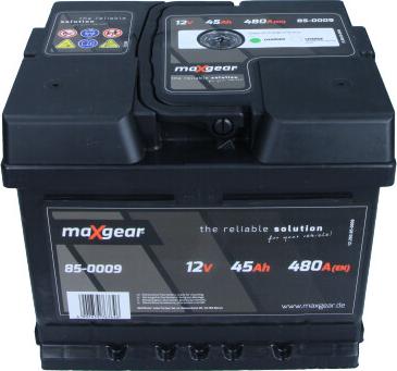 Maxgear 85-0009 - Startera akumulatoru baterija www.autospares.lv