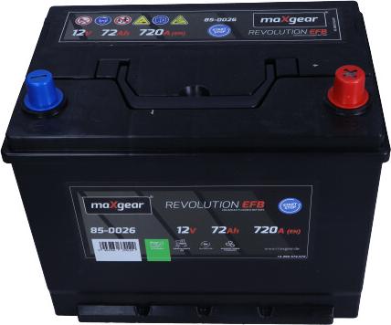 Maxgear 85-0026 - Startera akumulatoru baterija www.autospares.lv