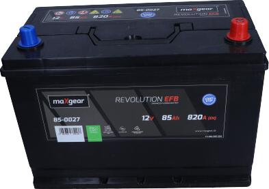 Maxgear 85-0027 - Startera akumulatoru baterija www.autospares.lv