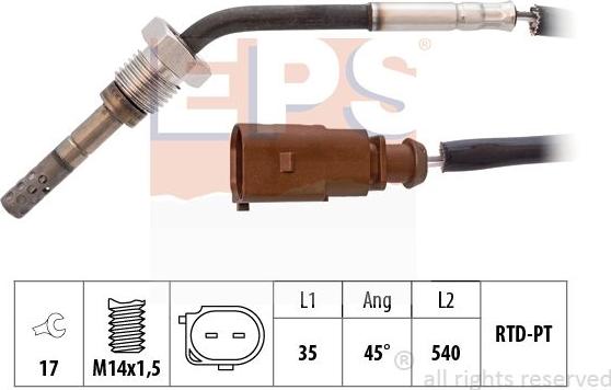 MDR EPS-1220 095 - Devējs, Izplūdes gāzu temperatūra www.autospares.lv