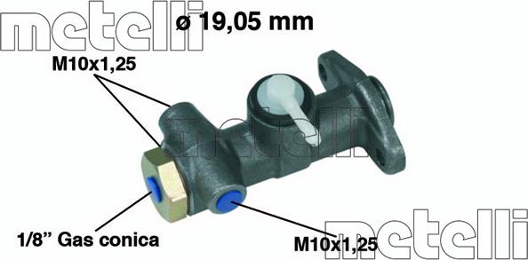Metelli 05-0001 - Galvenais bremžu cilindrs www.autospares.lv