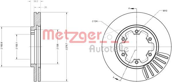 Metzger 6110357 - Bremžu diski www.autospares.lv