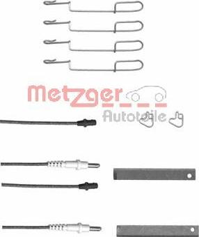 Metzger 109-1280X - Piederumu komplekts, Disku bremžu uzlikas www.autospares.lv