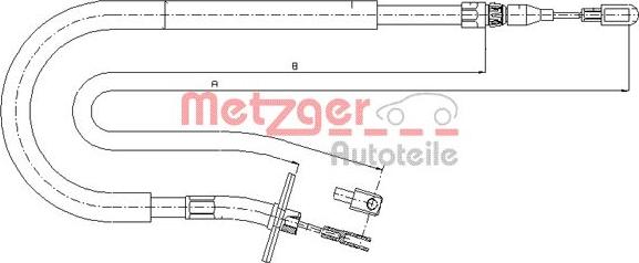 Metzger 10.9879 - Trose, Stāvbremžu sistēma www.autospares.lv