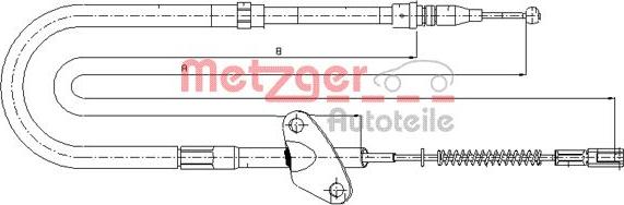 Metzger 10.9871 - Trose, Stāvbremžu sistēma www.autospares.lv