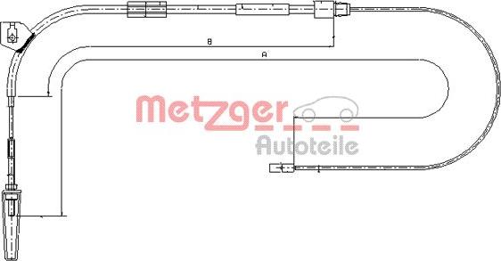 Metzger 10.9330 - Trose, Stāvbremžu sistēma www.autospares.lv