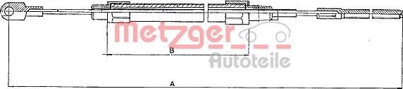 Metzger 10.4131 - Trose, Stāvbremžu sistēma www.autospares.lv