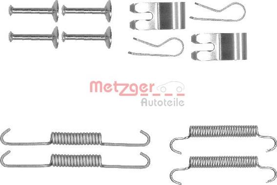 Metzger 105-0013 - Piederumu komplekts, Stāvbremzes mehānisma bremžu loks www.autospares.lv
