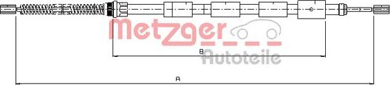 Metzger 10.645 - Trose, Stāvbremžu sistēma www.autospares.lv