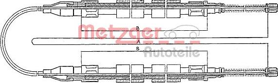 Metzger 10.741 - Trose, Stāvbremžu sistēma www.autospares.lv
