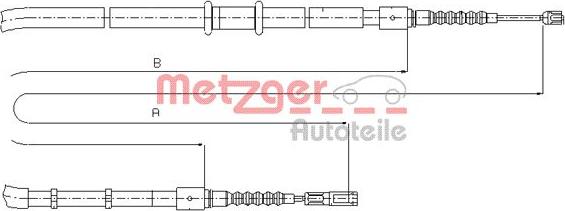 Metzger 10.7545 - Trose, Stāvbremžu sistēma www.autospares.lv